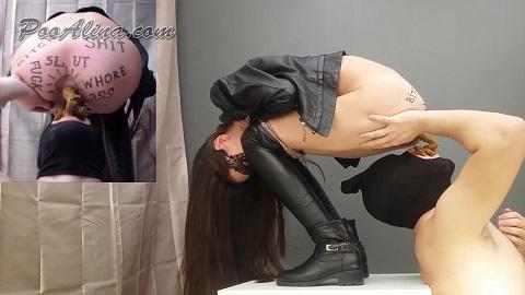 Poo Alina - Slut pooping in mouth of a toilet slave (08.01.2021/PooAlina.com/Scat/HD/720p) 