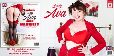 Lady Ava (EU) (61) - Perfectly curved 61 year old MILF Lady Ava sure knows how to get her shaved pussy reach that climax (2024/FullHD/1080p) 